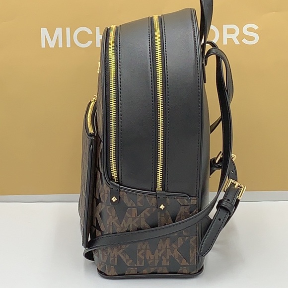MICHAEL KORS ADINA MEDIUM BACKPACK BLACK MULTI LOGO - Picture 6 of 16